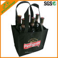 Promotional Non Woven 6 Wine Bottle Bag for champagne